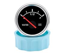 Water Level Gauge 0-190ohm/240-33ohm 2"52MM Water Tank Meter Indicator Red Light Universal Automobile Car Boat Firm Precise Reading(Water 0-190ohm BS)