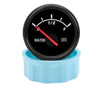 Water Level Gauge 0-190ohm/240-33ohm 2"52MM Water Tank Meter Indicator Red Light Universal Automobile Car Boat Stable Monitoring(Water 0-190ohm BB)