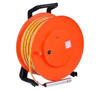 Water Level Indicator, Well Water Depth Meter with Fixed Probe and Steel Tape, Peak Display for Measuring Groundwater in Boreholes and Reservoirs