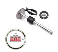 Water Level Sensor, 52MM Gauge Water Level Gauge Red Light 240-33Ohm Water Tank Level Indicator Meter with Fuel Level Sensor(150mm ws Gauge)