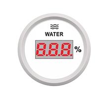 Water Level Sensor, 52mm Water Level Gauge 2inch Marine Digital Car Boat Water Tank Level Indicator with 0~190 Ohm 240~33 Ohm Red Backlight 12V 24V(WW-240-33 ohm)