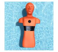 Water Life-Saving Training Dummy,Drowning Drill Training with 3 Inlet and Outlet Hole,Heavy-Duty Device,Easy To Store(Orange)