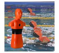 Water Life-saving Training Dummy,Drowning Prevention Education Tools,Pool River Simulation Life-saving Dummy,No Installation Required(Orange)