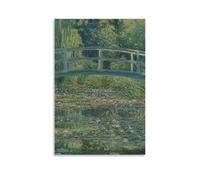Water Lilies And The Japanese Bridge-Claude Monet Poster Canvas Oil Painting Decorative Painting Art Poster Hanging Painting Home Living Room Bedroom Dining WallUnframe-style08x12inch(20x30cm)