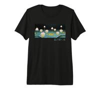 Water Lilies Beneath The Starry Sky Premium T-Shirt