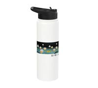 Water Lilies Beneath The Starry Sky Stainless Steel Insulated Water Bottle