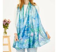 Water Lilies By Monet Silk Blend Scarf My Posh Shop Light Blue One Size