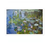 Water Lilies Claude Monet Art Print, Classic Art Painting Poster, Impressionism Art Exhibition Modern Wall Art, Minimalist Home Decor Picture Artwork, A4 (Print Only) - 29.7x21cm