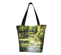 Water Lilies in the Pond Fashionable shoulder handbag, women's crossbody shoulder bag, suitable for weekend travel shopping shoulder bag