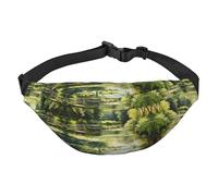 Water Lilies in the Pond Travel Fashion Waist Bag, Suitable for Sports, Running, Cycling, Traveling, Fishing Boys Large Crossbody Waist Bag,