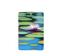 Water Lilies In Water Pattern Car Air Fresheners 6 Pcs Rectangle Hanging Aromatherapy Tablets Scented Fresheners For Bedroom Bathroom