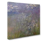 Water Lilies Lily Pond Vol.26 by Claude Monet Canvas Print | Gallery Wrapped 30mm Frame Wall Art | 20x20 inches | Ready to Hang | Impressionist Floral Picture | Living Room Bedroom Lounge Office