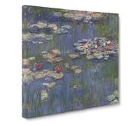Water Lilies Lily Pond Vol.27 by Claude Monet Canvas Print | Gallery Wrapped 30mm Frame Wall Art | 20x20 inches | Ready to Hang | Impressionist Floral Picture | Living Room Bedroom Lounge Office