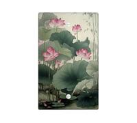 Water Lily Blossom Light Switch Cover Plates/Outlet Covers,Peach Floral Design for Home Decor, Thermoplastic Wall Plates,Standard Size Blank Cover Plate