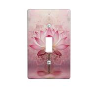 Water Lily Blossom Light Switch Cover Plates/Outlet Covers,Peach Water Lily for Home Decor, Thermoplastic Wall Plates,Standard Size Single Toggle
