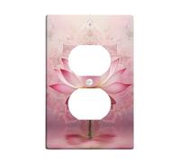 Water Lily Blossom Light Switch Cover Plates/Outlet Covers,Peach Water Lily for Home Decor, Thermoplastic Wall Plates,Standard Size Single Duplex Outlet