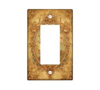 Water Lily Blossom Light Switch Cover Plates/Outlet Covers, Warm Peach Floral Design for Home Decor, Thermoplastic Wall Plates, Standard Size Single Rocker
