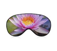 Water Lily Eye Mask, Side Sleeping Mask Light Blindfold Sleeping Mask Nose Pad and Elastic Band for Children Women and Men