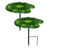 Water Lily Leaf Plant Shade Umbrella, Floating Lotus Leaf Pond Cover | Sun Shade Protector for Aquatic Plants & Fish | Decorative Garden Pond Shelter & Fish Tank Hideout (Natural Green) (2 pcs)