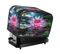 Water Lily Light and Shadow Toaster Cover 2 Slice, Waterproof Bread Machine Covers with Pockets Universal Size Kitchen Small Appliance Cover with Handle, Dust and Fingerprint Protection