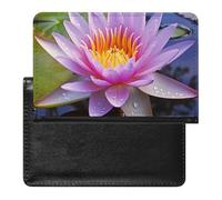 Water Lily Passport Cover Protector Rfid Blocking Passport Holder Id Card Holder Secure Travel Wallet Organizer for Passport Tickets Credit Cards, style, One Size