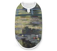 Water Lily Pond Dog Shirt for Small Medium, Breathable Pet Vest Sleeveless Dog Cat T-Shirt, Soft Stretchy Fabric & UV Protection, All-Season Pet Clothes for Walking