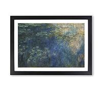 Water Lily Pond Vol.21 by Claude Monet Framed Print | A2 Black Framed Wall Art | Ready to Hang | Modern Floral Picture | Living Room Bedroom Lounge Office