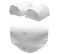 Water Lily Standard Round Armcap Pair & 3 Chairbacks Set Floral Furniture Antimacassar (Duck Egg)