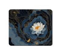 Water Lily Washer Dryer Top Protector Mat, Elegant Abstract Floral Washing Machine Top Cover, Modern Rubber Anti-slip Waterproof Washer And Dryer Mats for Laundry Room 20x24 Inch