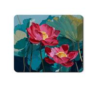 Water Lily Washer Dryer Top Protector Mat, Vibrant Floral Design Washing Machine Top Cover, Modern Rubber Anti-slip Waterproof Washer And Dryer Mats for Laundry Room 20x24 Inch