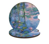 Water Lily Weeping Willow 4PCS Car Coasters Cup Holders Universal Vehicle Car Insert Coaster 2.56 Inch Auto Coasters