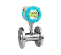 Water Liquid Turbine Flowmeter 4-20MA RS485 24V DC Electromagnetic Flow Sensor With LCD Display Precise Readings(DN50-4-20mA-SS304)