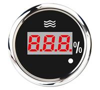 Water LLevel Sensor, Oil Tank Level Gauge, 52mm Digital Water Level Gauge 240~33 Ohm Water Tank Level Indicator 0~190ohm Pointer Water Level Meter 9~32V For Car Boat(I)