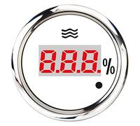Water LLevel Sensor, Oil Tank Level Gauge, 52mm Digital Water Level Gauge 240~33 Ohm Water Tank Level Indicator 0~190ohm Pointer Water Level Meter 9~32V For Car Boat(Dark Grey)