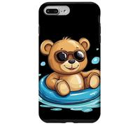 Water-Loving Teddy Bear in a Floating Ring Case for iPhone 7 Plus/8 Plus