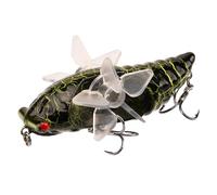 Water Lures - Artificial Bait - Realistic Swimming Metal | Cicada Acts 3" Ideal for Catching Bar and Other in the River, Efficient Accessory