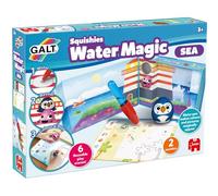 Galt Water Magic Squishies Sea Reusable Colouring Books for Children, Reusable Pictures for Kids to Colour, Magically Reveal Hidden Pictures with Water Pen & Squishy Surprises, Ages 3 Years Plus