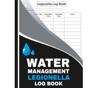 Water Management Legionella Log Book: Record Water Temperature Checks, Safety Inspections, Risk Assessments, and Compliance Requirements for Workplace and Building Safety