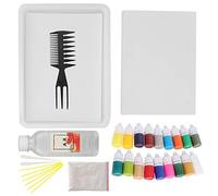 Water Marbling Mineral Pigment in PVC Bottle, Art Tool for Paper Marbling, Ultra Strong Fluency Pigment Flows Perfectly on Water, Includes 6ml Bottles for Cardboard, Canvas, G (A4-18 color 6ml gift