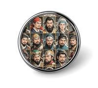 Water Margin Heroes Round Badge for Men Women Durable Stylish Lapel Pins Lightweight Metal Badges for Shirts Jackets Hats