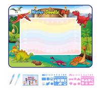 Water Mat Drawing, 100*80cm Water Drawing Mat, Aqua Doodle, Water Doodle Mat, Water Drawing Mat for Toddlers, Suitable for 1-5 Years Old Dinosaur Toys (With 2 Water Pens + 2 Molds + Painting Manual)