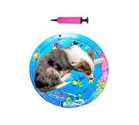 Water Mat for Cats - Cat Sensory Water Fish Mat,Puppy Toddler Interactive Toy, Inflatable Pad with Air Pump for Sofa Floor Courtyard Balcony Hot Weather
