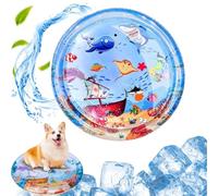 Water Mat for Cats, Thick Refreshing Sensory Bed, Summer Sensory Water Play Mat for Cats, Leakproof Interactive Cooling Play Pad for Kittens, Puppies and Small Pets