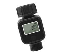 Water Meter, Flow Tracker, LCD Display Gauge, Real-Time Reading, Unit Function, Leak Detection, Usage Monitoring, Easy Setup, Perfect for RV, Lawn Use, 3.54x1.97 inches