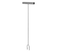 Water Meter Key T-handle 50x14cm Stainless Steel Valve Shut off Tool | 2.5cm U-shaped Head, Reinforced Fork Structure, Extension Bar, Enhanced Torque, for Recessed Heating Valves