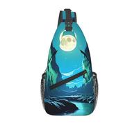 Water Moon Cave Casual Crossbody Bag Durable Large Capacity Lightweight and Breathable Suitable for Various Outdoor Venues