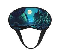 Water Moon Cave Sleep Mask Soft Eye MaskBlindfold Eyeshade Smooth Comfortable Eye Cover with