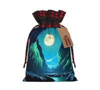 Water Moon Cave Two Color Drawstring Gift Bag S Beautiful Convenient Suitable For Christmas Birthdays