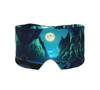 Water Moon Cave Unisex Side Sleeping Headband, Sleeping Eye Mask and Ear Muffs, (26.8 * 4.3 inches), Indoor and Outdoor Travel Yoga Adjustable Comfort Eye and Ear Muffs,