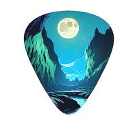 Water Moon Cave Wear-resistant guitar picks, thin, medium, heavy, 12 pieces of guitar picks, suitable for guitar, bass, electric guitar, ukulele,